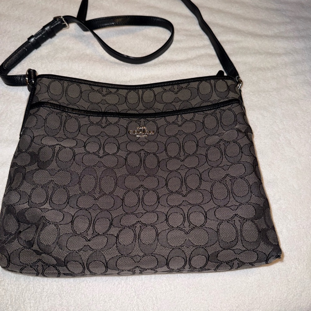 Coach Gray Signature Crossbody Bag